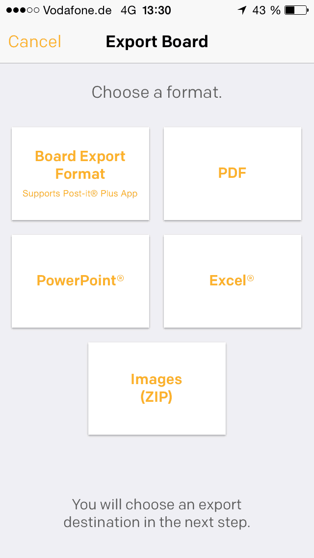 Post-it Plus App - Beispiel 1.6 - Post-its exportieren